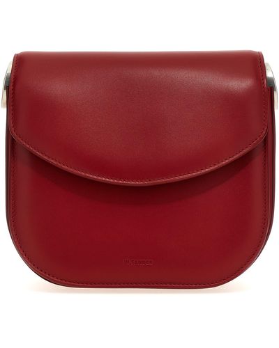 Jil Sander 'Coin' Medium Shoulder Bag - Red