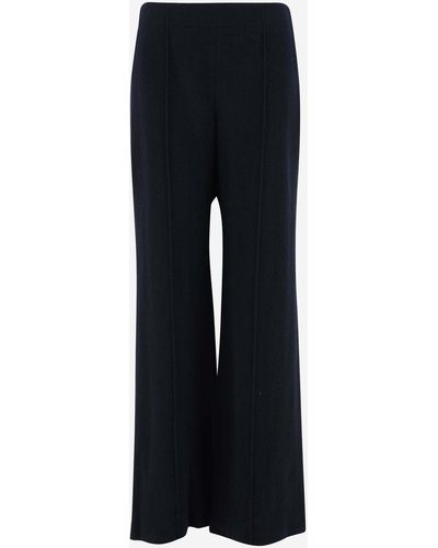 Chloé Wool And Cashmere Blend Trousers - Blue