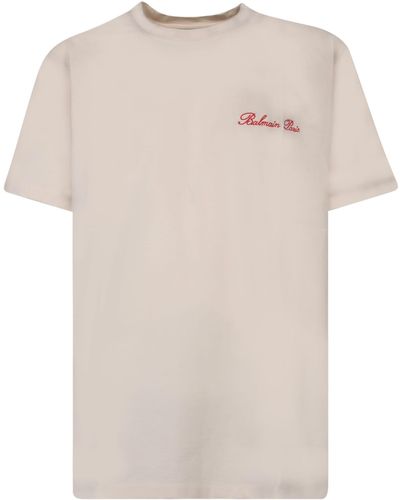 Balmain Western Print T-Shirt By - White