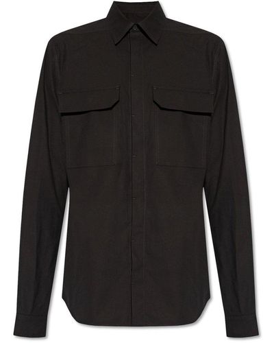 Rick Owens 'work' Shirt, - Black