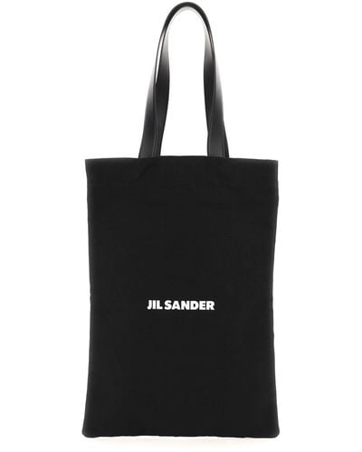Jil Sander Extra Large Canvas Tote Bag - Black