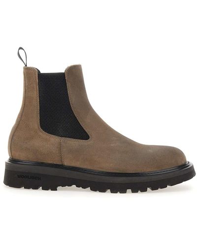 Woolrich "chelsea New City" Leather Boots - Brown