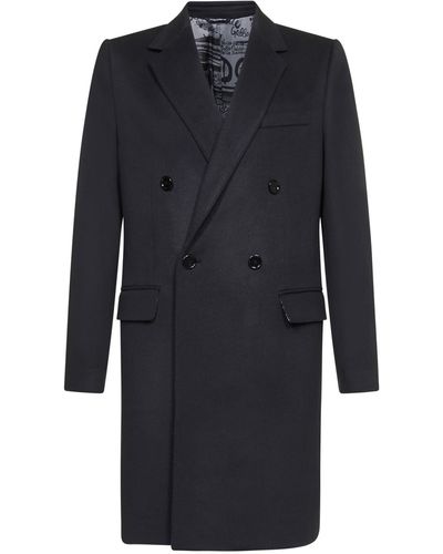 Dolce & Gabbana Wool And Cashmere Double-breasted Coat - Multicolor