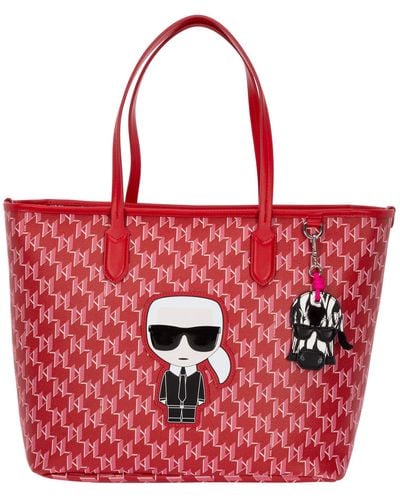 Karl Lagerfeld K/monogram Tote Bag - Red