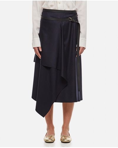 Fendi Flattened Wool Skirt - Black