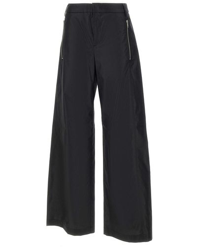 Iceberg Cinched Cotton Trousers - Black