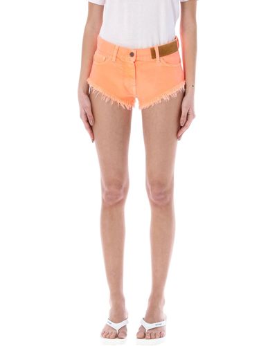 Palm Angels Hot Denim Shorts - Orange
