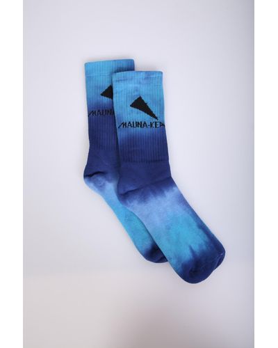 Mauna Kea Tie Dye Socks - Blue