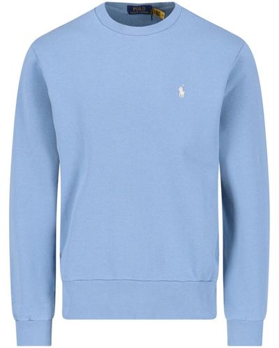Polo Ralph Lauren Logo Crewneck Sweatshirt - Blue