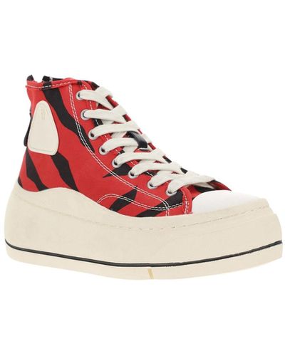 R13 High Top Trainers - Red