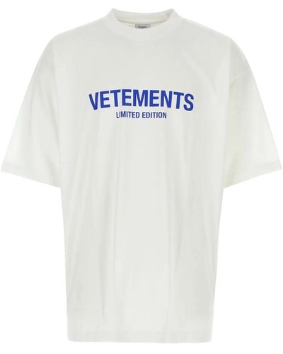 Vetements Cotton T-Shirt - White