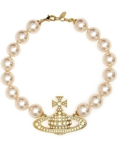 Vivienne Westwood Ivory Pearls Neysa Necklace - Metallic
