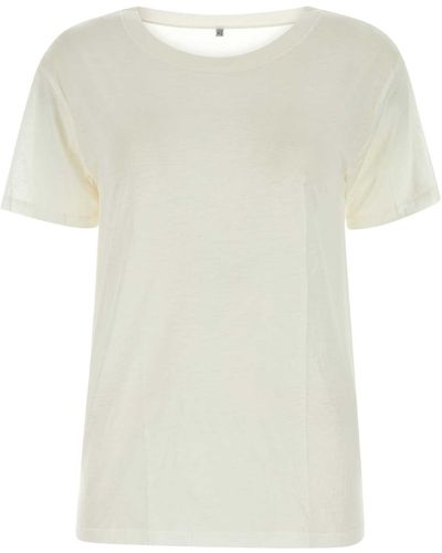 Baserange Ivory Lyocell Tolo T-Shirt - White
