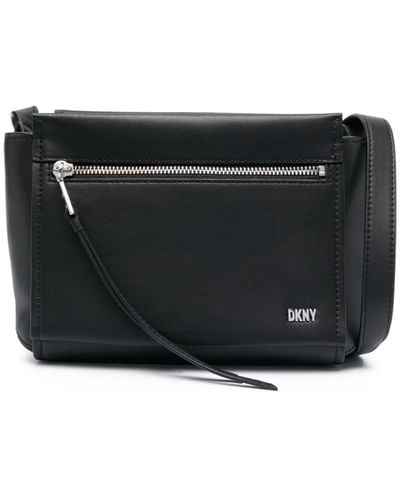 DKNY Pax Leather Crossbody Bag - Black