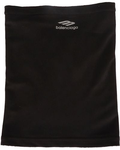 Balenciaga Logo Detail Scarf - Black