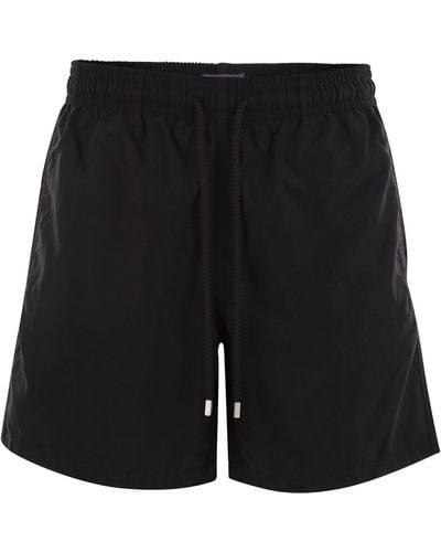 Vilebrequin Plain-Coloured Beach Shorts - Black