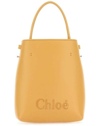 Chloé Sense Micro Tote Bag - Orange