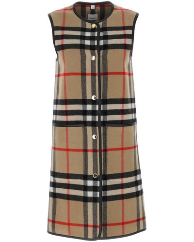 Burberry Embroidered Wool Blend Vest - Multicolour