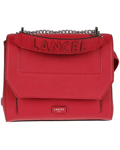 Lancel Ninon De Medium Flap Bag - Red