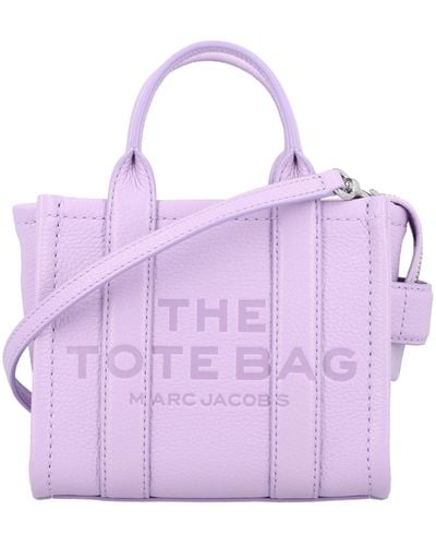 Marc Jacobs The Mini Tote Leather Bag - Purple