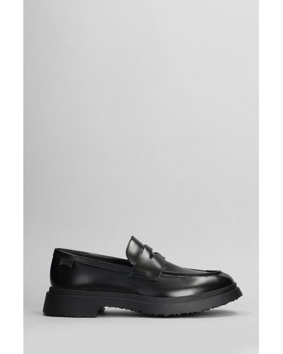 Camper Walden Loafers In Black Leather - Gray