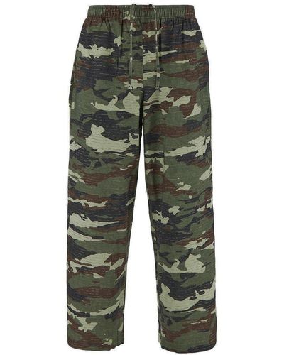 Acne Studios Camouflage Relaxed-fit Trousers - Green