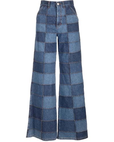 Chloé Patchwork Jeans - Blue