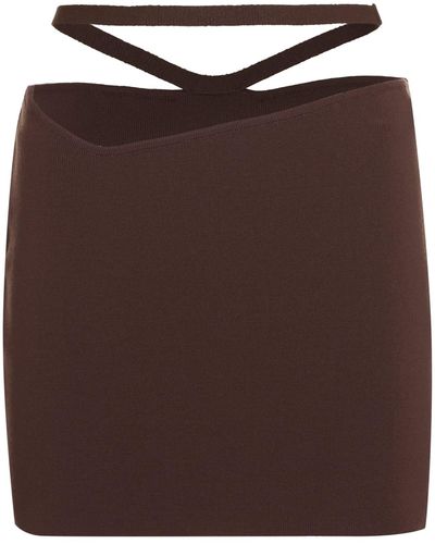 ANDREADAMO Knitted Mini Skirt - Brown
