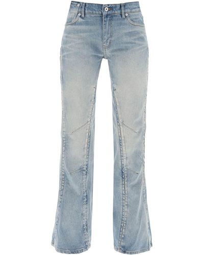 Y. Project Hook And Eye Flared Jeans - Blue