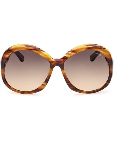 Tom Ford Round Frame Sunglasses - Pink