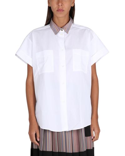 Paul Smith Shirt With Contrasting Collar - White