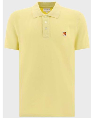 Maison Kitsuné Cotton Polo Shirt - Yellow