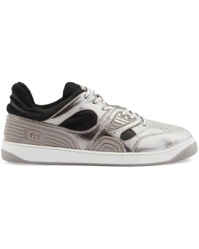 Gucci Leather Basket Sneakers - Brown