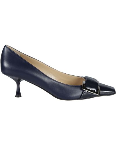 Sergio Rossi Buckle Front Court Shoes - Blue