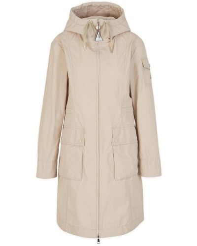 Moncler Hood Laerte Trench Coat - Natural