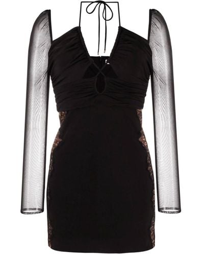 Self-Portrait Cut-out Mini Dress - Black