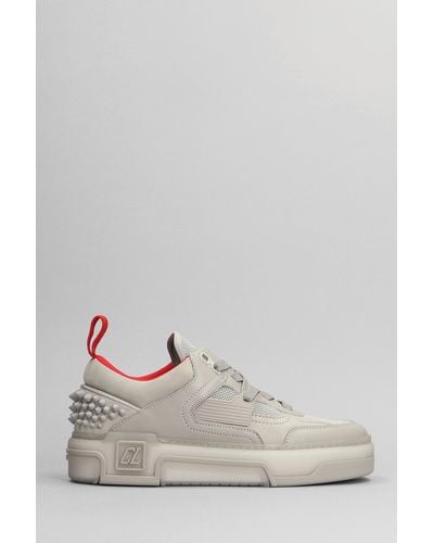 Christian Louboutin Astroloubi Sneakers In Gray Suede And Leather