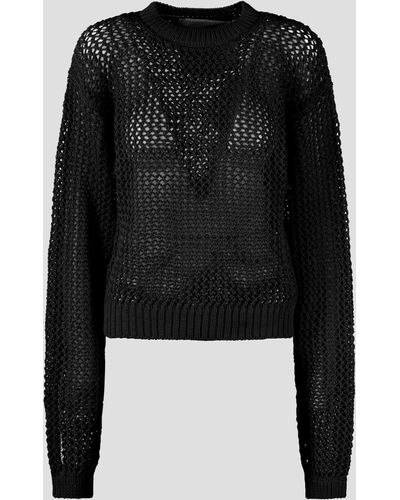 Ramael Bio Cable Crewneck Sweater - Black