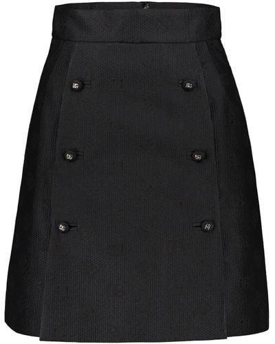 Dolce & Gabbana Logo Monogram Skirt - Black