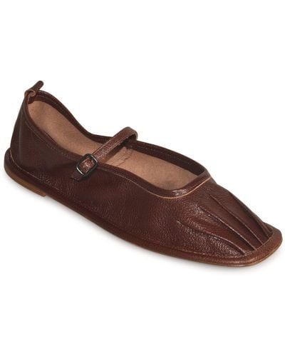 Hereu Mary Jane Loafers - Brown