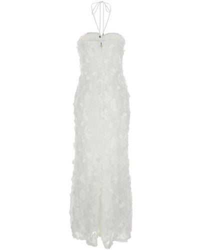 ROTATE BIRGER CHRISTENSEN Maxi Dress With Tonal Sequins And Sweetheart Neck - White