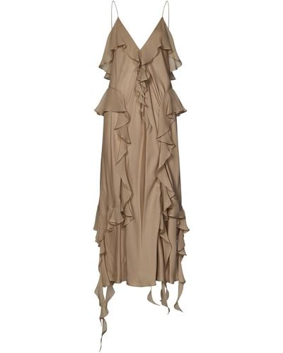 Khaite Ny The Pim Midi Dress - Natural