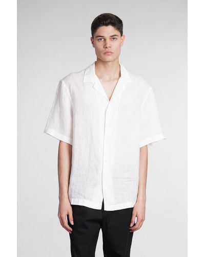 Mauro Grifoni Shirt In White Linen