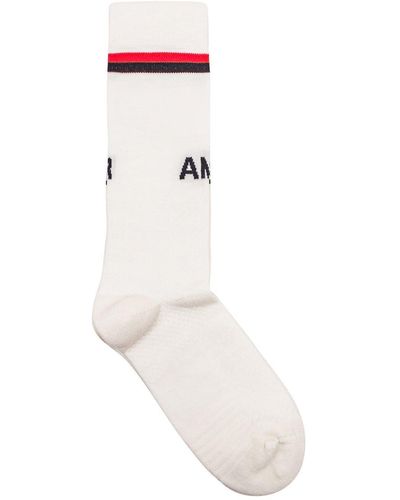 Ambush Logo Intarsia Socks - White