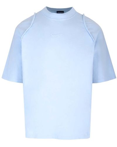 Jacquemus Logo Embroidered Crewneck T-Shirt - Blue