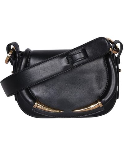 Roberto Cavalli Leather Shoulder Bag - Black