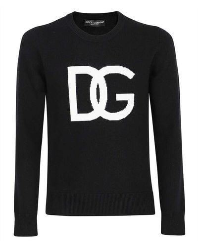Dolce & Gabbana Logo Wool Sweater - Black