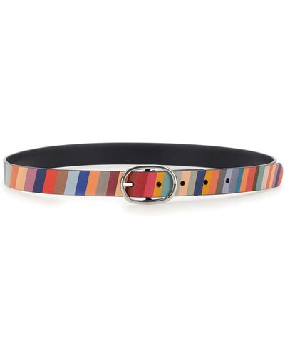 Paul Smith Leather Belt - White