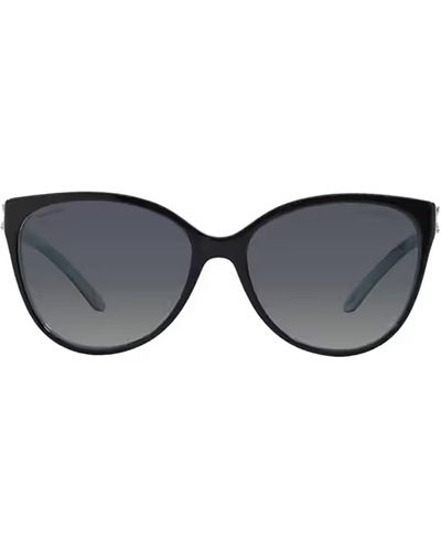 Tiffany & Co. Tf4089b Black On Tiffany Blue Sunglasses - Gray