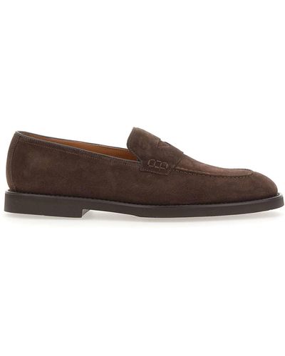 Doucal's Wash Suede Moccasins - Brown